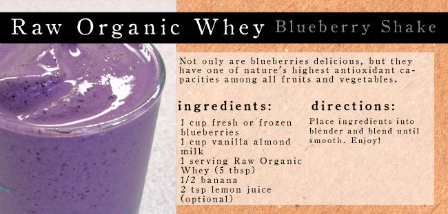 Raw Organic Whey Blueberry Smoothie