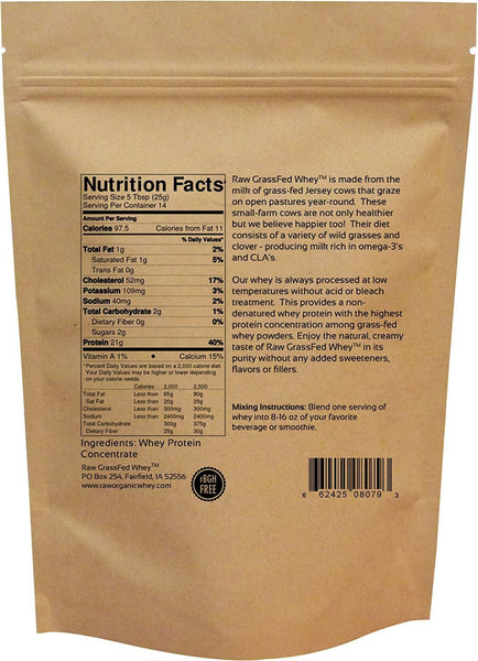 Raw Grass Fed Whey - 12 oz