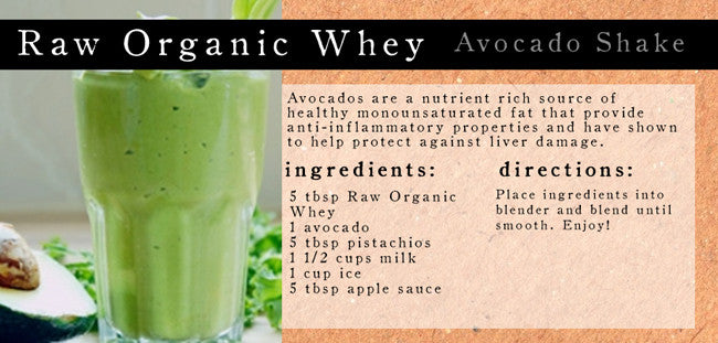 Avocado & Pistachio Shake with Raw Organic Whey